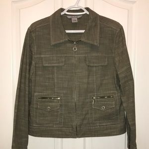 🧵 Olive Green Double Pocket Blazer
